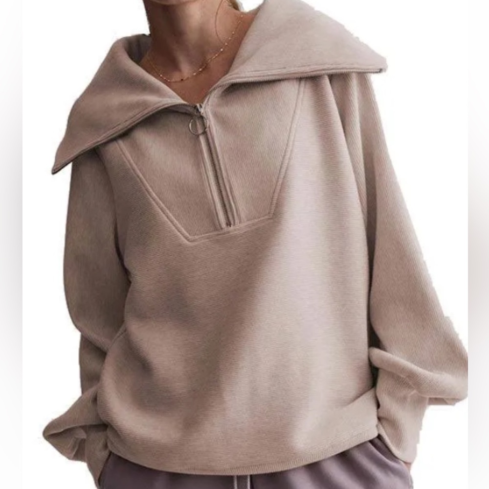 Varley half zip pullover *mushroom grey color*